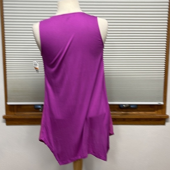 INC International Concepts NWT Purple Handkercheif Hem Sleeveless V Neck Top - Picture 6 of 13